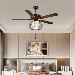 Vente chaude nouvelle lampe de ventilateur LED Antique chinoise Conversion de fréquence intelligente pour salon salle à manger chambre maison ventilateur lustre - Product Image 6