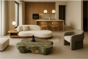 Ensembles de meubles de chambre à coucher modernes et confortables en bois massif et en cuir pour la maison, la villa, l'appartement, l'hôtel, avec un design réglable - Product Image 3