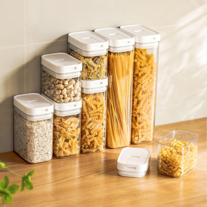 DLL198-cajas herméticas de almacenamiento de alimentos para mascotas, latas selladas de plástico, contenedores transparentes para cereales y alimentos - Product Image 2