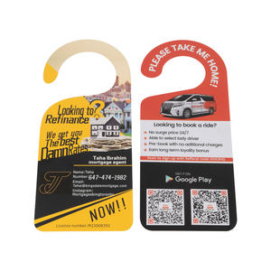 Günstige Personalisierte Hotel- und Büroschilder, Werbemitteilungen aus Papier/PVC, Visitenkarten, Zweiseitig Bedruckte Türhänger-Flyer - Product Image 2