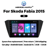 MEKEDE Écran tactile Radio FM 4core Car-play Android Auto 2 + 32GB Lecteur multimédia de voiture pour Skoda Fabia 2015