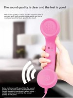 Téléphone fixe filaire de type C à branchement direct, style rétro, avec écouteur filaire et annulation active du bruit (ANC)