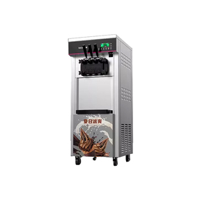Machine à crème glacée molle commerciale 18L, machine à crème glacée au yaourt glacé, avec 2+1 <span class=keywords><strong>saveurs</strong></span>, machine à crème glacée molle - Product Image 5