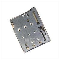 Connecteur de carte Nano SIM WECONN WL-SIM125-112 6PIN+2 H=1.15mm Push-Push avec interrupteur de détection, connecteur de batterie personnalisable