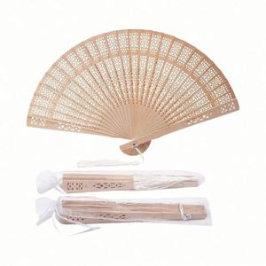 Abanico Plegable de Madera Ecológico Personalizado, Abanico de Bambú Tallado a Mano Estilo Pirámide, para Bodas, Cumpleaños, Fiestas y Manualidades - Product Image 4