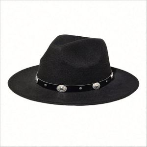 Sombrero Fedora de Fieltro Estilo Británico 2024, Ala Ancha, Unisex, Versátil, Casual, Estilo Vaquero, para Fiestas - Product Image 5