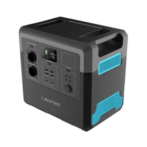 新款大容量储能太阳能便携式电站发电机2400W 220V DC12V USB 5v电源UPS EPS