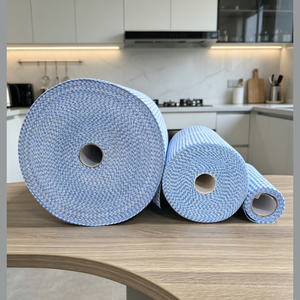 Rouleau géant de chiffons jetables robustes à motif ondulé, non-tissés, épaissis, pour le nettoyage de <span class=keywords><strong>cuisine</strong></span>, dégraissants et anti-adhérents aux graisses - Product Image 1