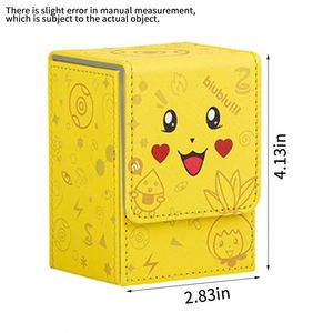 Boîte de rangement pour cartes FX 100+ en cuir PU, compartiments séparés, pour cartes TCG/de jeux de société sous étui, étui de rangement pour cartes TCG - Product Image 2