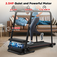 Tapis roulant électrique pliable pour personnes âgées, usage domestique, affichage LED de la fréquence cardiaque, moteur 2,5 CV - Équipement d'exercice professionnel