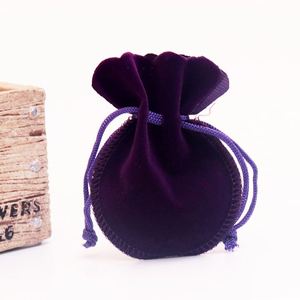 Sac à bijoux en velours de haute qualité avec cordon de serrage pour montres et colliers, vente en gros, logo personnalisé imprimé, pochette de rangement pour bijoux - Product Image 3