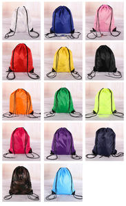 Best Quality <b>Lightweight</b> Polyester Drawstring <b>Backpack</b> with Strong Cords for School Fitness and Outdoor Activities For Sale - Product Image 4