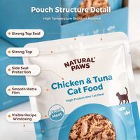 Applaws Nourriture humide pour chat 100% naturelle de qualité alimentaire Sachet refermable Filet de thon avec dorade en bouillon 70g 12 sachets