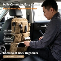 Organisateur de siège arrière de voiture tactique, pochette de rangement robuste multi-poches MOLLE pour camion, SUV, équipement de camping tout-terrain