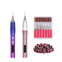 Mini-meuleuse électrique sans fil, kit de perceuse à ongles, vitesse variable, outil léger et portable pour salon et usage domestique