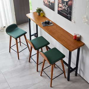 Chaises <span class=keywords><strong>Tabouret</strong></span> de Bar en Bois Massif avec Table Longue pour Restaurants <span class=keywords><strong>Tabouret</strong></span> De Comptoir Thonet En Bois - Product Image 1