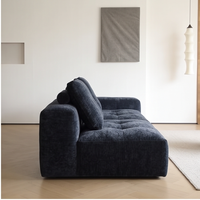 Canapé modulaire minimaliste italien en tissu chenille, sectionnel, avec chaise longue d'angle, meubles de salon