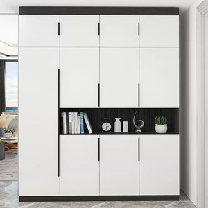 Poignée encastrée longue à ressort pour tiroir de meuble et armoire, sans perçage, forme d'arc, noir, or, gris, blanc - Product Image 2