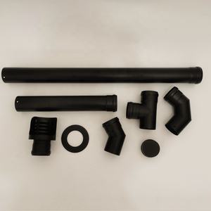 Coude à 90 degrés pour poêle à granulés, diamètre <span class=keywords><strong>80</strong></span> mm, acier noir - Product Image 5