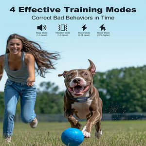 कुत्तों के लिए रिचार्जेबल वाटरप्रूफ रिमोट नियंत्रित कुत्ते प्रशिक्षण कॉलर 5-120 एलबीएस 4 प्रशिक्षण मोड सुरक्षा लॉक - Product Image 3