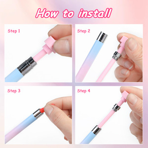 New Arrival Nail Dotting <b>Pen</b> Tool Set Nail Polish Crayon Stick PVC Holder Rotary Dot Nail Art Dotting <b>Pen</b> - Product Image 6