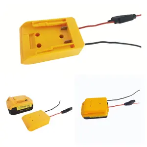 Adaptor sumber daya DIY dipasang dengan kabel konverter baterai konektor adaptor daya DIY cocok untuk baterai lithium Dewalt 12-20v