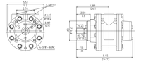 HX8AM-HV 5.25hp/3.9kW moteur pneumatique à palettes rotatives 14.4Nm couple pelle sur chenilles pièces de machines de Construction