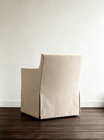 Fauteuil Moderne Italien de Luxe Blanc Rembourré en Bois Massif pour Bar à Domicile et Salle à Manger d'Hôtel