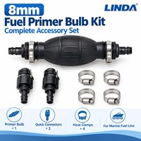 Kit d'accessoires pour ligne de carburant de moteur hors-bord : Bulbe d'amorçage de carburant marin 8 mm avec raccords rapides et colliers de serrage