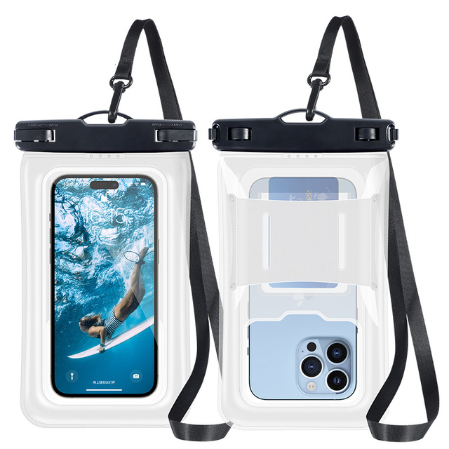 Custom TPU IPX8 Waterproof Mobile Phone Pouch with Armband Universal Floating for Airbag Bag
