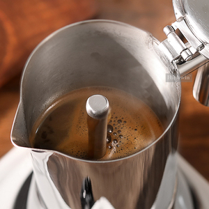 <span class=keywords><strong>Cafetera</strong></span> Espresso Moka, Multi-capacidad, Inducción, <span class=keywords><strong>Acero</strong></span> <span class=keywords><strong>Inoxidable</strong></span> 304, Acabado Espejo Italiano, Portátil, Fácil Agarre - Product Image 4