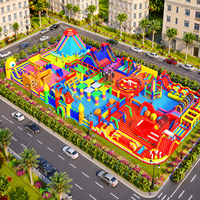 Parcours d'obstacles gonflable commercial de grande taille pour les centres de divertissement familial en intérieur et en extérieur