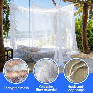 Moustiquaire rectangulaire 100 % polyester traitée anti-insectes avec une porte d'entrée, vente en gros - Product Image 2