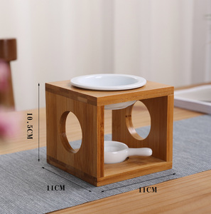 Lampe à Huile Carrée en Bambou Faite à la Main Style <span class=keywords><strong>Ancien</strong></span> Artisanat, Porte-Bougie en Bois, Brûleur d'Encens et d'Arômes pour la Décoration Intérieure - Product Image 6