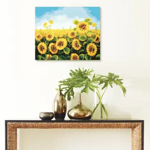 Paintboy 40*50 G059 sunflower Paint By Numbers cotton canvas unframed