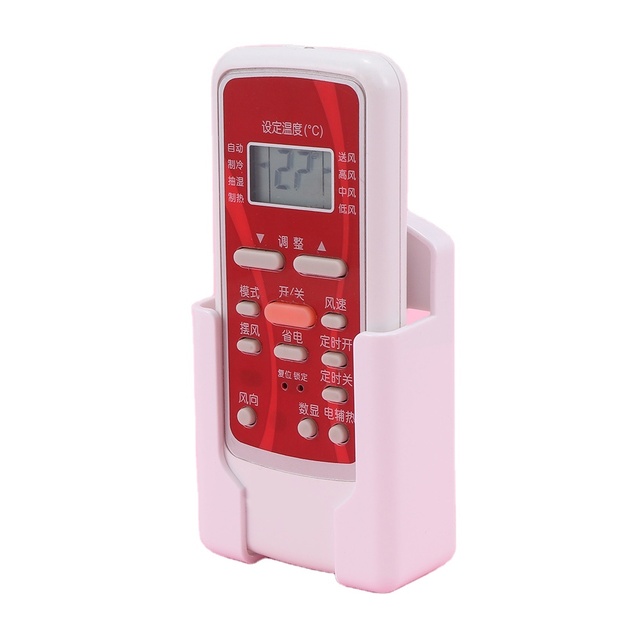 Wall Mounted Storage Shelf Air Conditioner Controller TV Remote Control Holder Stand Storage Box White Storage Holder