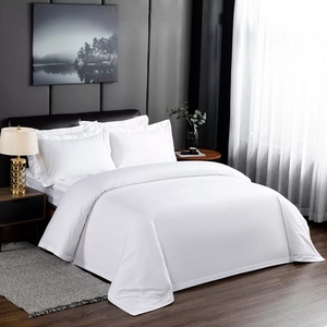 Hotel poliester cotone biancheria da letto bianco <span class=keywords><strong>lenzuola</strong></span> in poliestere piumino con <span class=keywords><strong>lenzuola</strong></span> <span class=keywords><strong>per</strong></span> hotel - Product Image 1