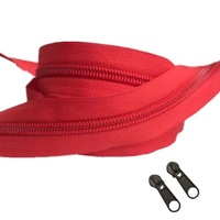 Vente en gros de plastique nylon 10 #   Chaîne de fermeture éclair continue longue pour bagages et tentes