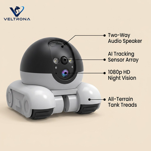 Cámara de Vigilancia para Mascotas con Seguimiento por IA, Robot WiFi Inalámbrico HD, Vigilancia Doméstica, Pantalla Dual, Interacción con un Clic, Cámara Móvil Rover - Product Image 3