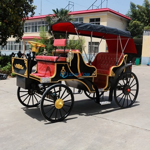 Hot Selling High-end Black and Gold Gothic Color Amusement Park Sightseeing Carriage Romantic Wedding Carriage <b>Trailer</b> - Product Image 5