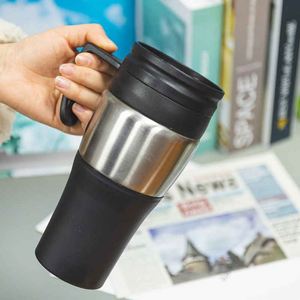 Mug de voyage en acier inoxydable, anti-fuite, isolation thermique 6-12 heures, double paroi, couvercle, design minimaliste écologique pour une utilisation nomade - Product Image 4