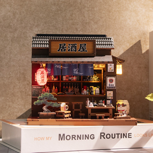 Fabrik-Großhandel DIY Mini-Puppenhaus 2026 Neues Produkt M2601 Izakaya Holz-Puppenhaus Miniatur-Puppenhaus-Set mit <span class=keywords><strong>LED</strong></span>-Beleuchtung - Product Image 1