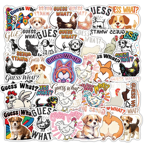 40 autocollants amusants d'animaux de haute qualité pour casques de <span class=keywords><strong>moto</strong></span>, tasses à eau de bureau - Motif de dessin animé en PVC - Product Image 1