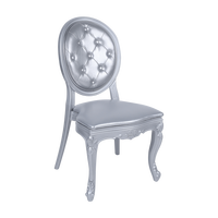 Chaise royale Louis II en résine dorée en plastique PP de haute qualité en gros
