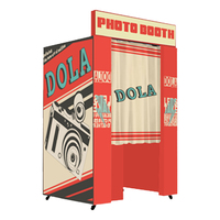Kiosque photo automatique pour selfies avec cadre personnalisé, machine à autocollants photo, machine à impression photo portable, cabine photo privée