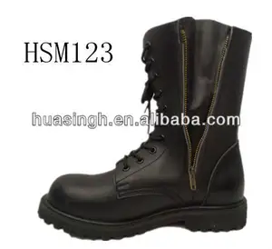 LXG,black professional mens combat fireman used high level firefighter boots HSM123