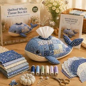 Boîte à mouchoirs et support en peluche animaux marins style chinois, best-seller transfrontalier, pour loisirs créatifs DIY - Product Image 1