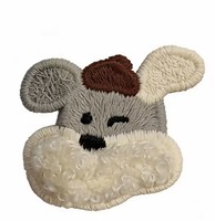Mini-appliques thermocollantes avec broderie personnalisée en forme de souris pour vêtements