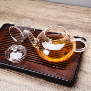 طقم إبريق شاي زجاجي بالجملة مقاوم للحرارة من البوروسيلي سعة 600 مل مع مصفاة للشاي بالأعشاب - Product Image 4