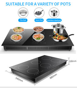 التجاري 6 موقد طهي حراري 900 سلسلة ستة الموقد مجموعة الطبخ الكهربائية - Product Image 5